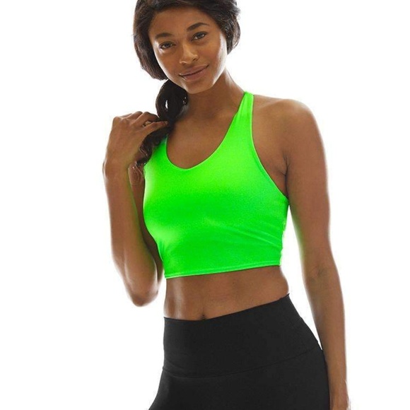 [carbon 38] k-deer lime green sports bra - Picture 2 of 5